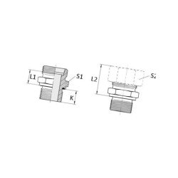 Przyłącze B, gwint przyłącza 1/4"BSP-gwint złącza18x1,5-12L Voss 11112LR14WD