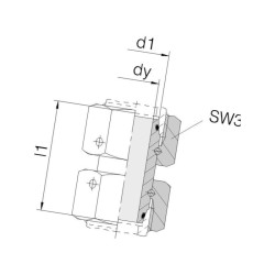 Złącze AA 52x2,0 - 52x2,0 , 38S-38S Voss 512SNV38S