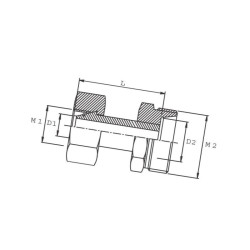 Złącze hydrauliczne BA, gwint zewnętrzny M18x1,5 -nakrętka M14x1,5 ; 10S-8L Dietzel KOVO8L10S