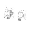 Przyłącze 90 stopni, gwint przyłącza M14x1,5-gwint złącza 16x1,5 -10L Voss 240V10LM14