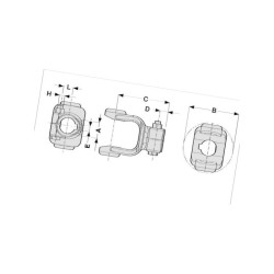 Comer 141022070 Widłak 1 Ø1" klin 1/4" M10x1,25x65