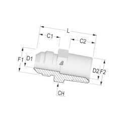 Przyłącze A, gwint przyłącza 1/2"NPT-gwint złącza 7/8"JIC Burnett & Hillman 1061408