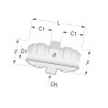 Złącze BB, 3/4"UNF- 3/4"JIC Burnett & Hillman R12