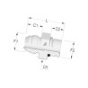 Przyłącze B, gwint przyłącza 3/4"UNF -gwint złącza 9/16"JIC Burnett & Hillman 1220912