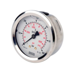 Manometr fi 63 0-600 bar, 1/4" -tył WIKA 5700037435602