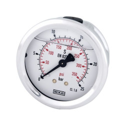 Manometr fi 63 0-25 bar, 1/4" -tył WIKA 5700037708928