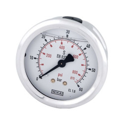 Manometr fi 63 0-60 bar, 1/4" -tył WIKA 5700037708881