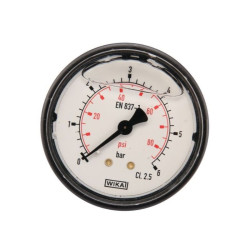 Manometr fi 63 0-6,0 bar, 1/4" -tył WIKA MA636B04PLGF
