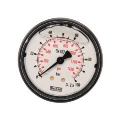 Manometr fi 63 0-100 bar, 1/4" -tył WIKA MA63100B04PLGF