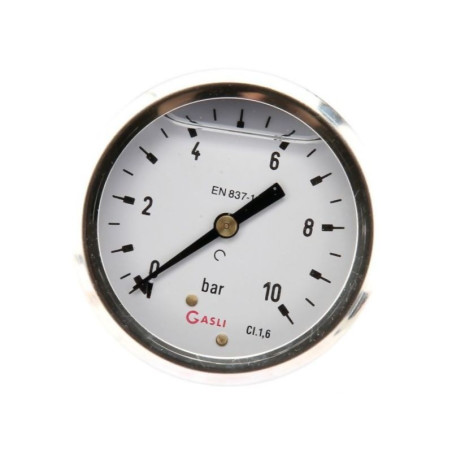 Manometr fi 63 0-10 bar, 1/4" -tył