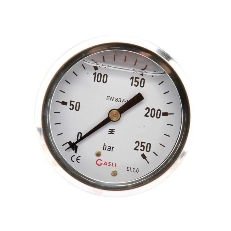 Manometr fi 63 0-250 bar, 1/4" -tył