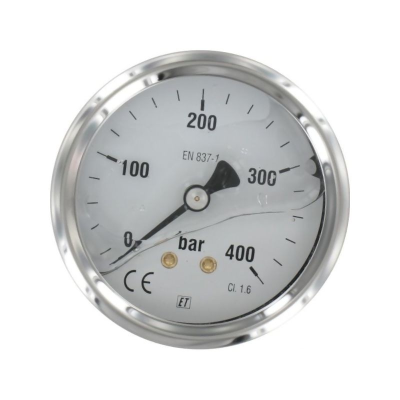 Manometr fi 63 0-400 bar, 1/4" -tył