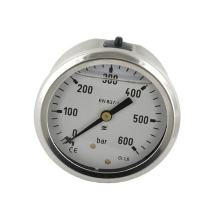 Manometr fi 63 0-600 bar, 1/4" -tył
