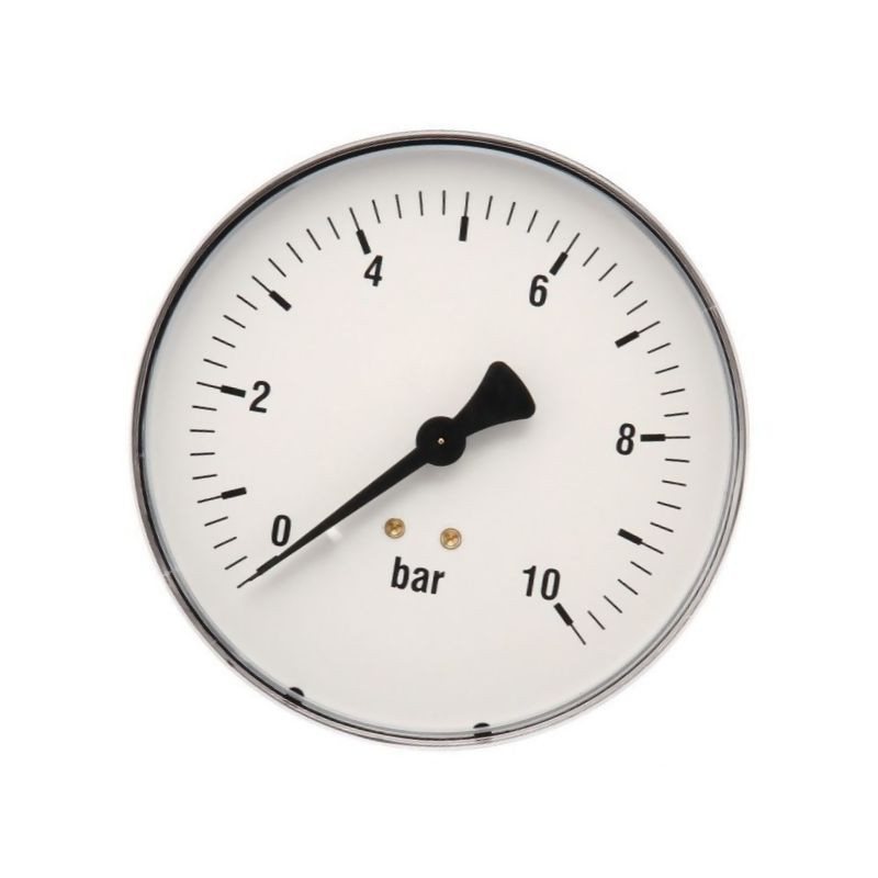 Manometr fi 100 0–10 bar 1/2" tył