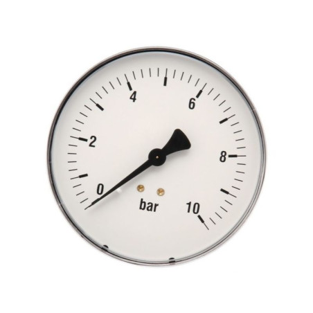 Manometr fi 100 0–10 bar 1/2" tył
