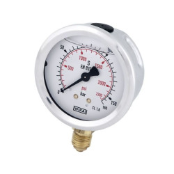 Manometr fi 63 0-160 bar, 1/4" dół WIKA 5700037708904