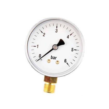 Manometr fi 63 0-6 bar, 1/4" dół