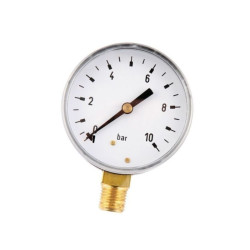 Manometr fi 63 0-10 bar, 1/4" dół