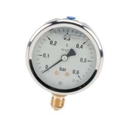 Manometr fi 63 0-0,6 bar, 1/4" dół