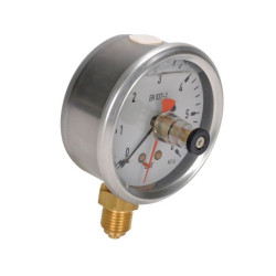 Manometr fi 63 0-6 bar, 1/4" dół, ze wskaźnikiem pamięci