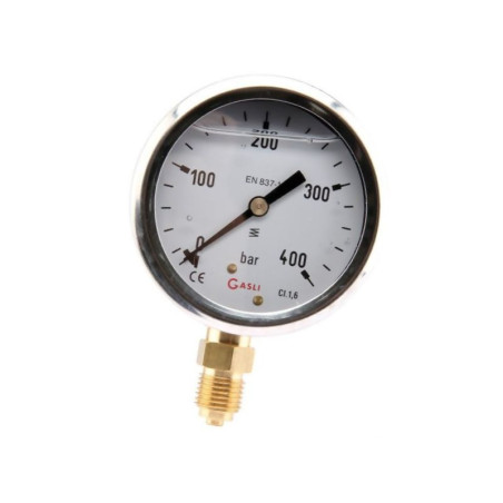 Manometr fi 63 0-400 bar, 1/4" dół