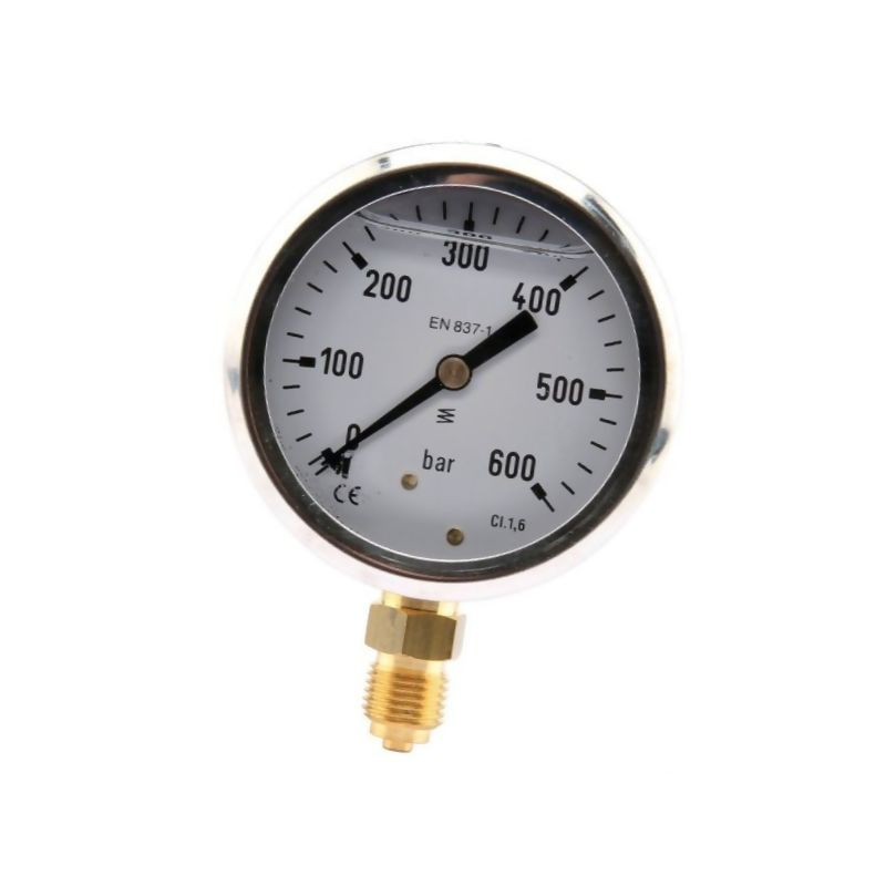 Manometr fi 63 0-600 bar, 1/4" dół