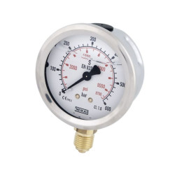 Manometr fi 100 0-600 bar, 1/2" dół WIKA 5700037983295