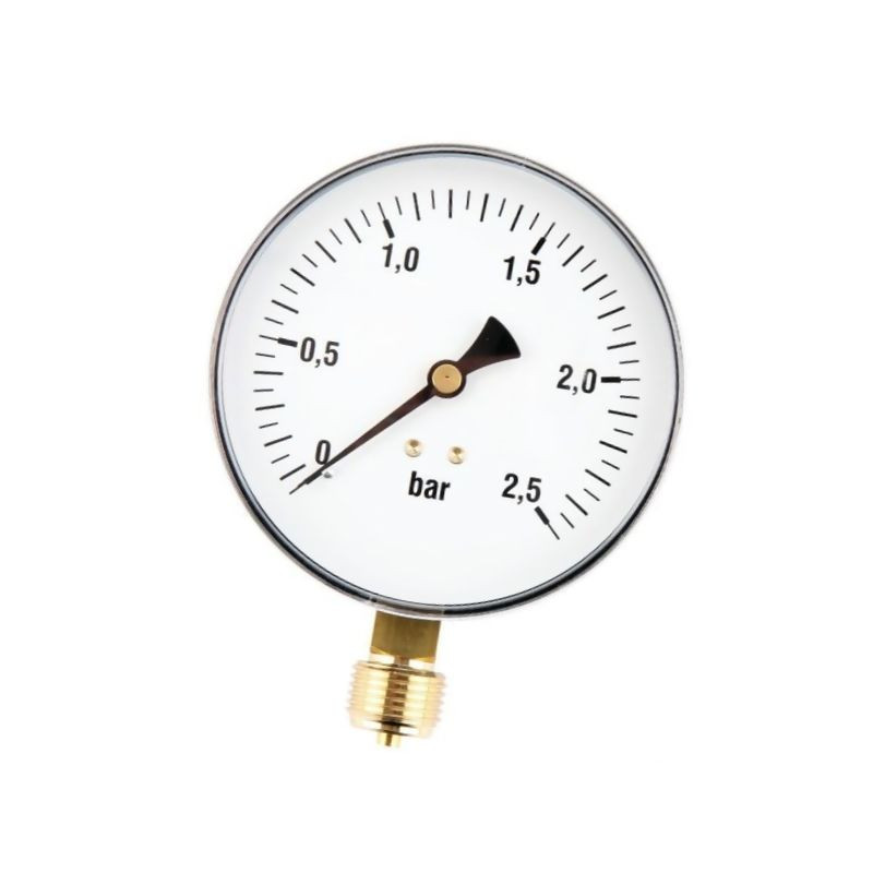 Manometr fi 100 0-2,5 bar, 1/2" dół