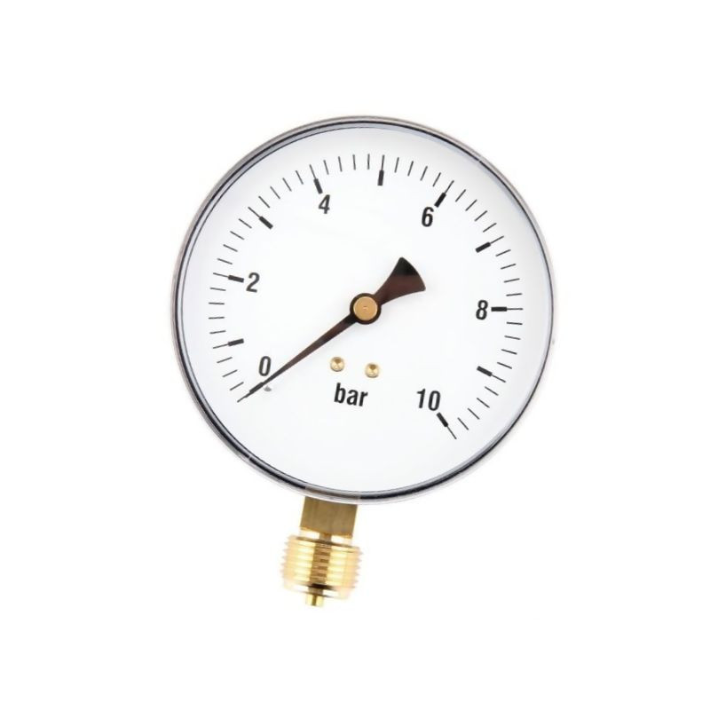 Manometr fi 100 0-10 bar, 1/2" dół