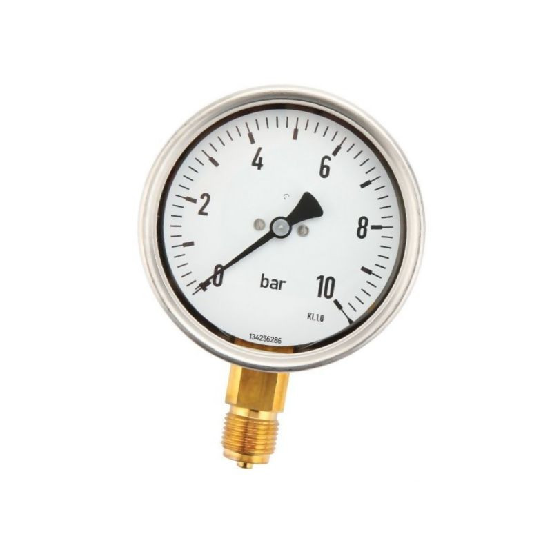 Manometr fi 100 0-10 bar, 1/2" dół