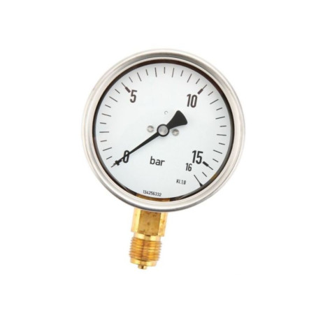 Manometr fi 100 0-16 bar, 1/2" dół