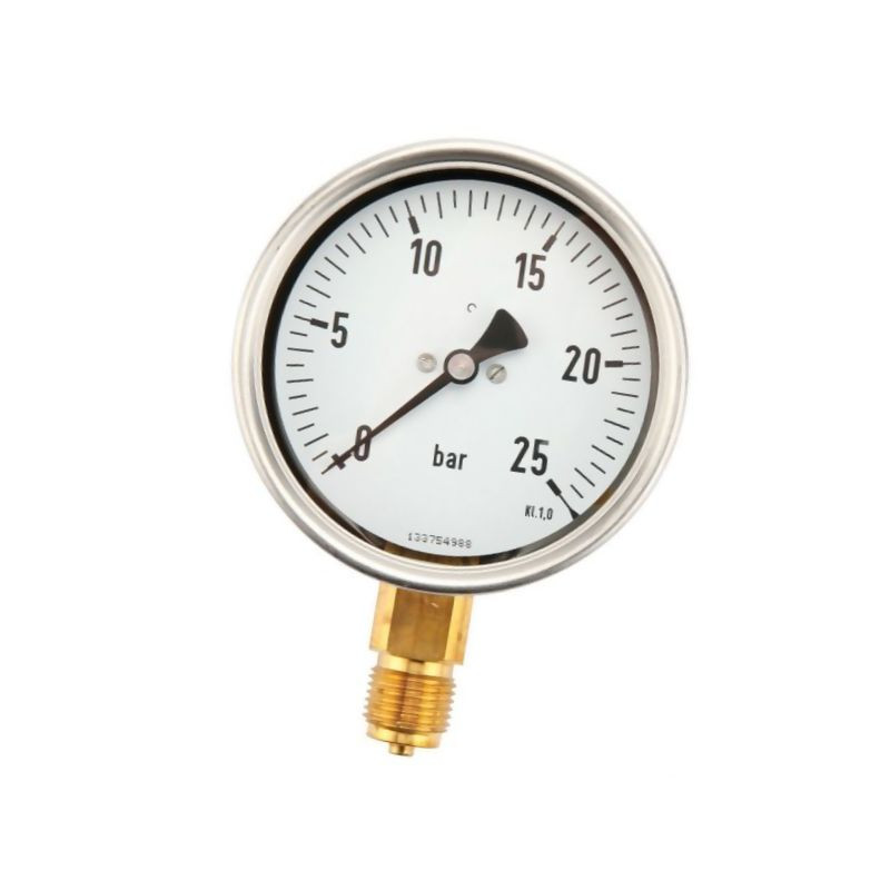 Manometr fi 100 0-25 bar, 1/2" dół