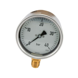 Manometr fi 100 0-40 bar, 1/2" dół