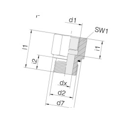 Złącze reukcyjne gwint zewnętrzny 1/2 "BSP-gwint wewnetrzny 1i1/4"BSP Voss REDR12114WD