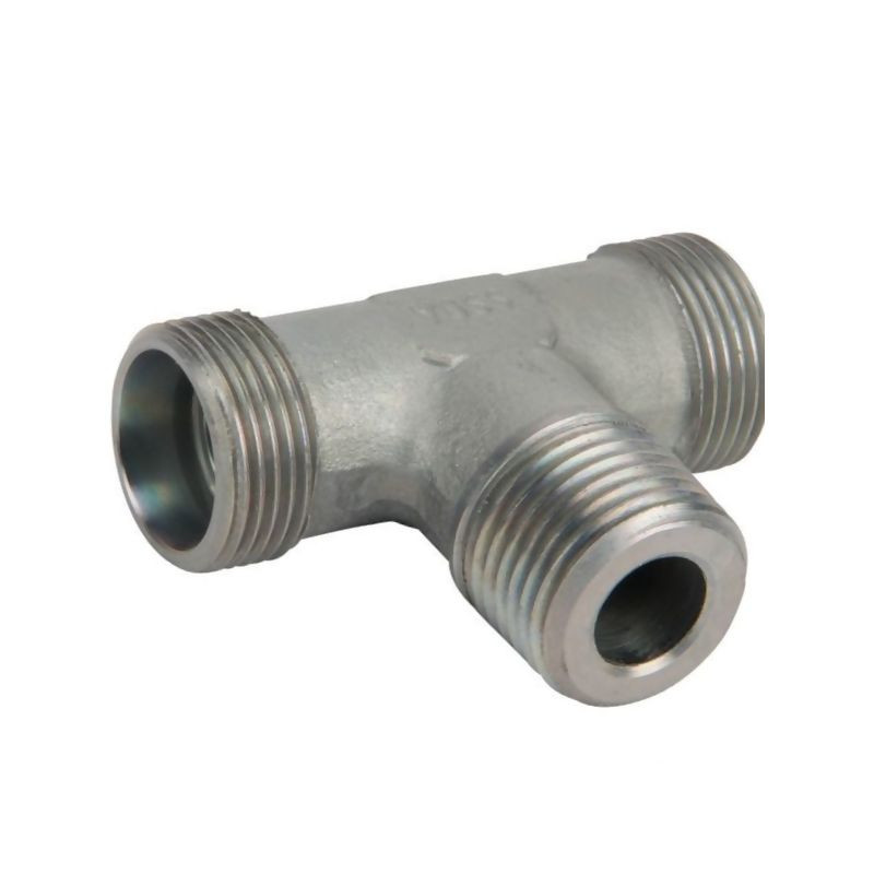 Przyłącze trójnikowe poziome, gwint przyłącza 1/2"BSPT-gwint złącza 22x1,5 -15L Voss 20115LRK12