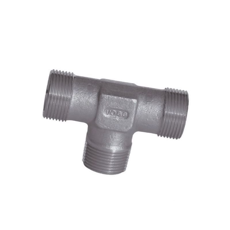 Przyłącze trójnikowe poziome, gwint przyłącza 1/8"BSPT-gwint złącza 8X1,0 - 4LL Voss 2014LLR18