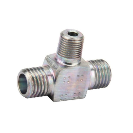 Przyłącze trójnikowe poziome, gwint przyłącza 1/8"BSPT-gwint złącza 12x1,5 -6L Voss 2016LRK18