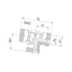 Złącze trójnik TS, 10L M16x1.5 TS10L Voss 8719607079143