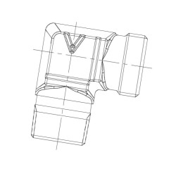 Przyłącze 90 stopni, gwint przyłącza 1"BSPT-gwint złącza 36x2,0 -28L Voss 17428L1NPT