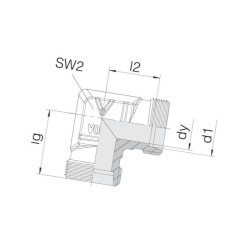 Złącze kątowe BB 90° 20x1,5 -20x1,5 12S-12S Voss WS12S