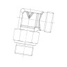 Przyłącze 90 stopni, gwint przyłącza R1/4"BSP-gwint złącza 16x1,5 -8S Voss 176C8SR14WD