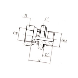 Złą.gw.wyob.7/16 JIC x 1/4 BSP FMUBV0704WD Voss FMUBV0704WD