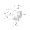 Przyłącze manometru M16x1,5 -8S -1/2"BSP Voss 2508SR12