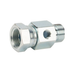 Przyłącze E, gwint przyłącza 1/2"BSP-gwint złącza 1/8"BSP z punktem pomiarowym Burnett & Hillman VNBW08M02