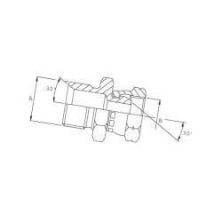 Adapter M16 x 1/2 BSP VNMBW1608 Burnett & Hillman VNMBW1608