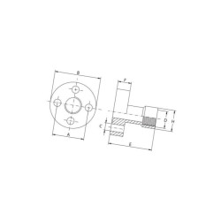 Kołnierz przyłączeniowy 40mm - 1/2"BSP Oleo Tecnica