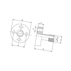 Kołnierz przyłączeniowy 40mm - 3/4"BSP Oleo Tecnica