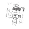 Przyłącze do węża pomiarowego 1/8" NPT - M16x2,0 Spradow 500MEV2018NPT