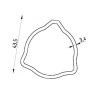 Rura trójkąt zew. 43,5x3,4mm T40-36,5cm 1521402070700 Comer 5700037399300