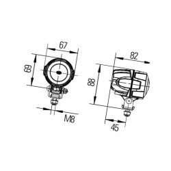 Punktowa lampa robocza module 1G0995050071 Hella 9002920156103